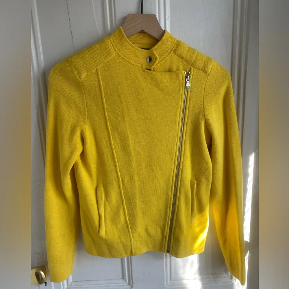NWOT! Lauren Ralph Lauren Womens Petite
Moto Jacket Yellow SP - Picture 2 of 12